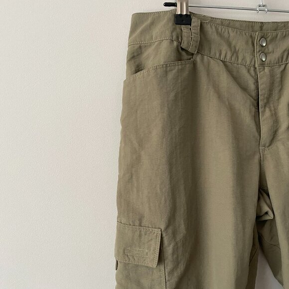 The North Face Mid Rise Drawcord Hem Cargo Pockets Casual Capri Pants Green 10 - Picture 6 of 9